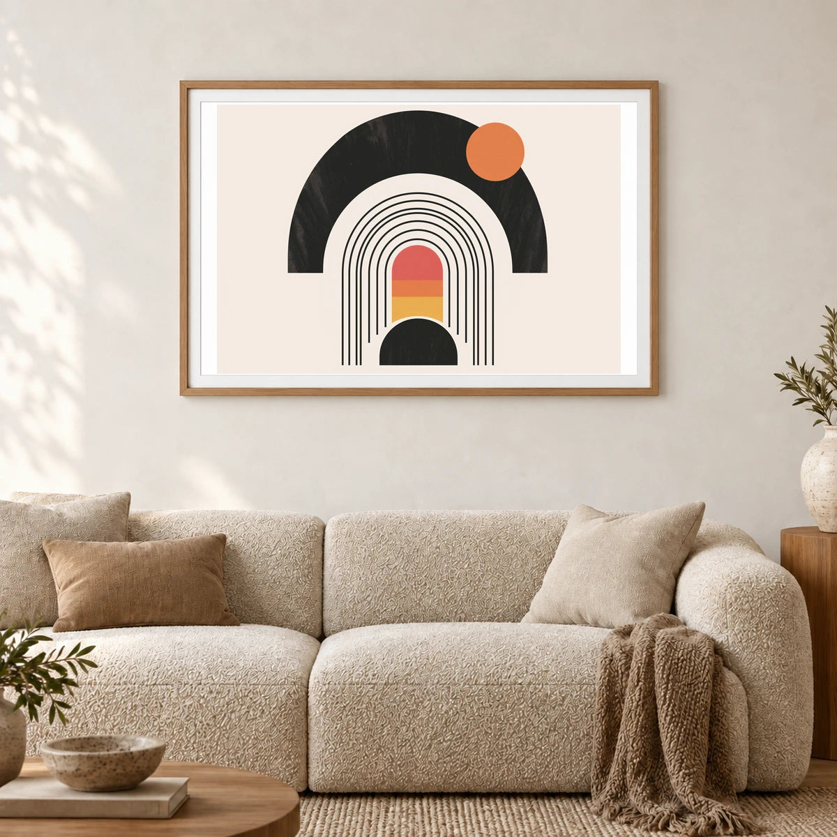 Boho Abstract Print CLVIII — Boho Abstract Prints shown in a styled interior