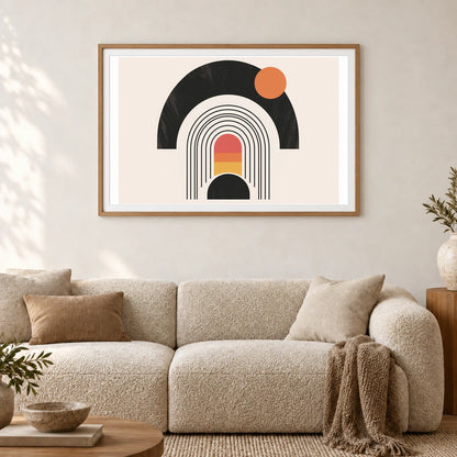 Boho Abstract Print CLVIII — Boho Abstract Prints shown in a styled interior
