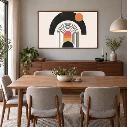 Boho Abstract Print CLVIII — Boho Abstract Prints shown in a styled interior