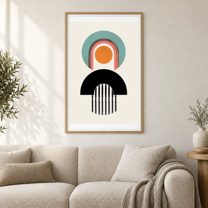 Boho Abstract Print CLIX — Boho Abstract Prints shown in a styled interior