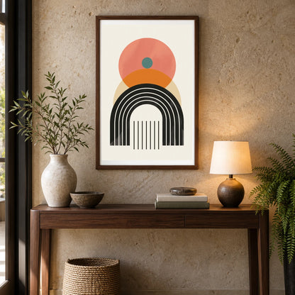 Boho Abstract Print CLX — Boho Abstract Prints shown in a styled interior