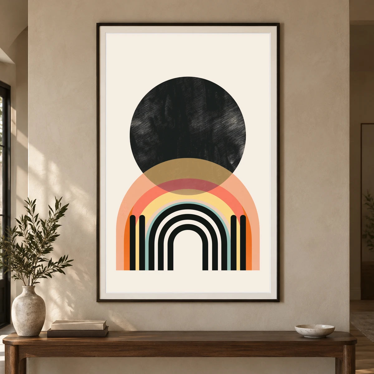 Boho Abstract Print CLXI — Boho Abstract Prints shown in a styled interior