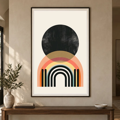 Boho Abstract Print CLXI — Boho Abstract Prints shown in a styled interior