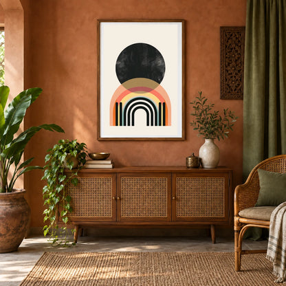 Boho Abstract Print CLXI — Boho Abstract Prints shown in a styled interior