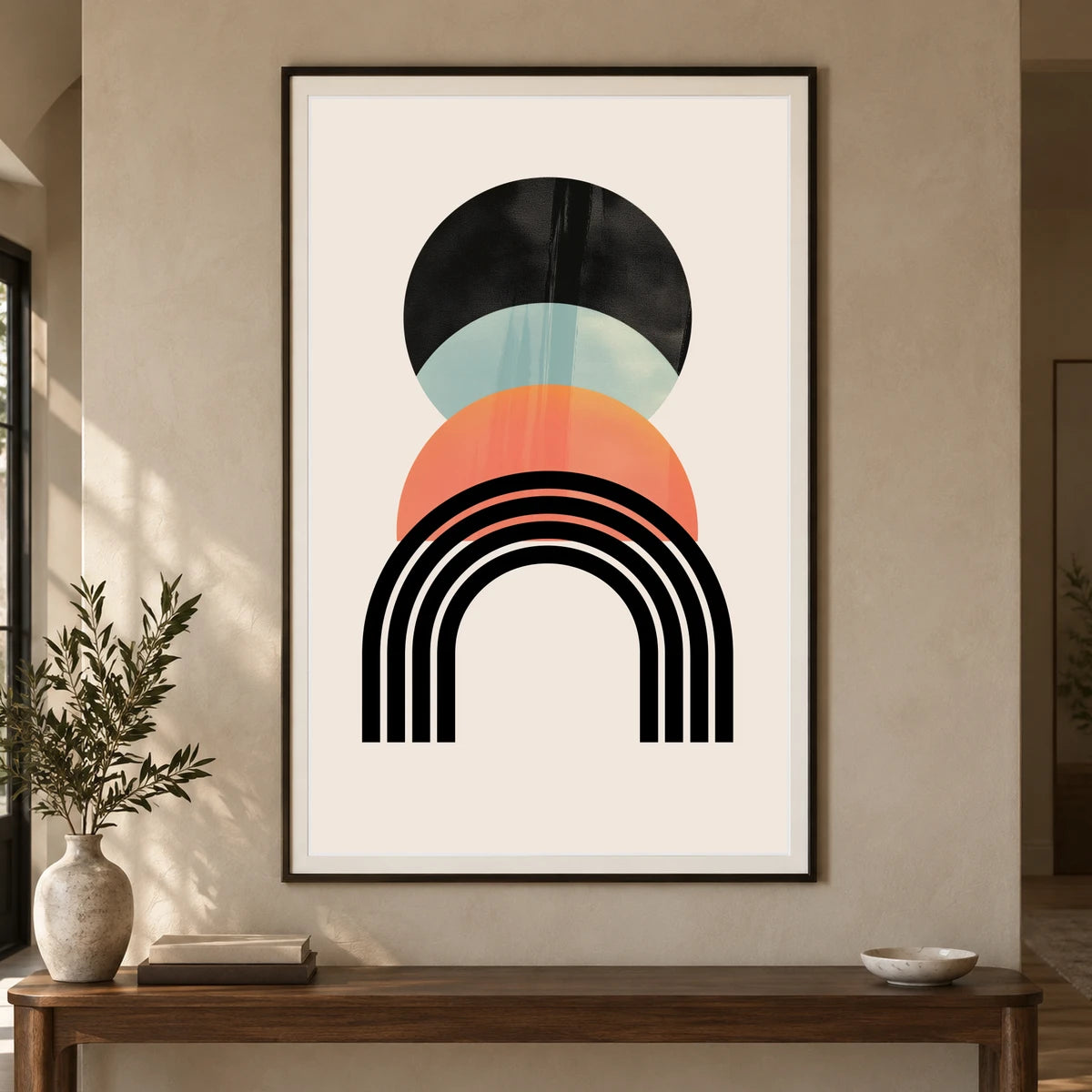 Boho Abstract Print CLXII — Boho Abstract Prints shown in a styled interior