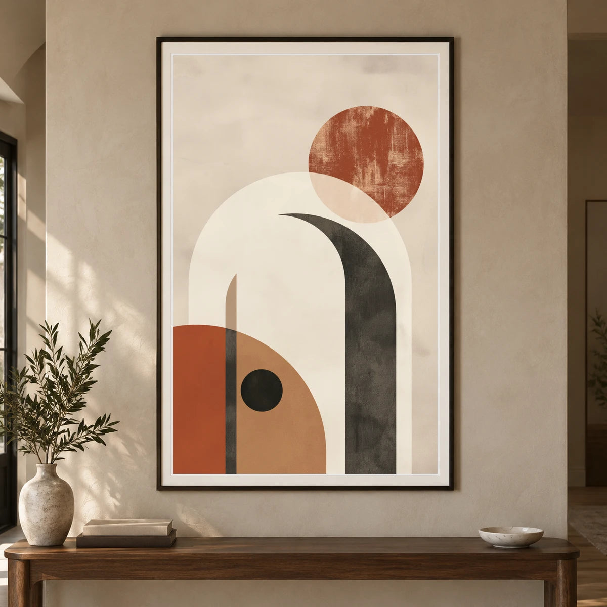 Boho Abstract Print CLXIV — Boho Abstract Prints shown in a styled interior