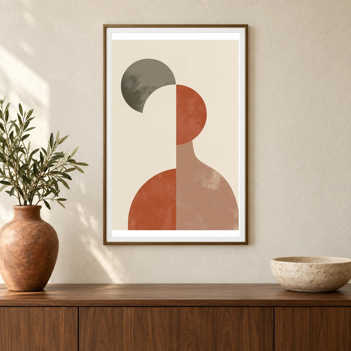 Boho Abstract Print CLXV — Boho Abstract Prints shown in a styled interior