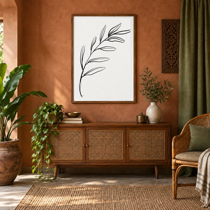 Boho Abstract Print CLXIX — Boho Abstract Prints shown in a styled interior