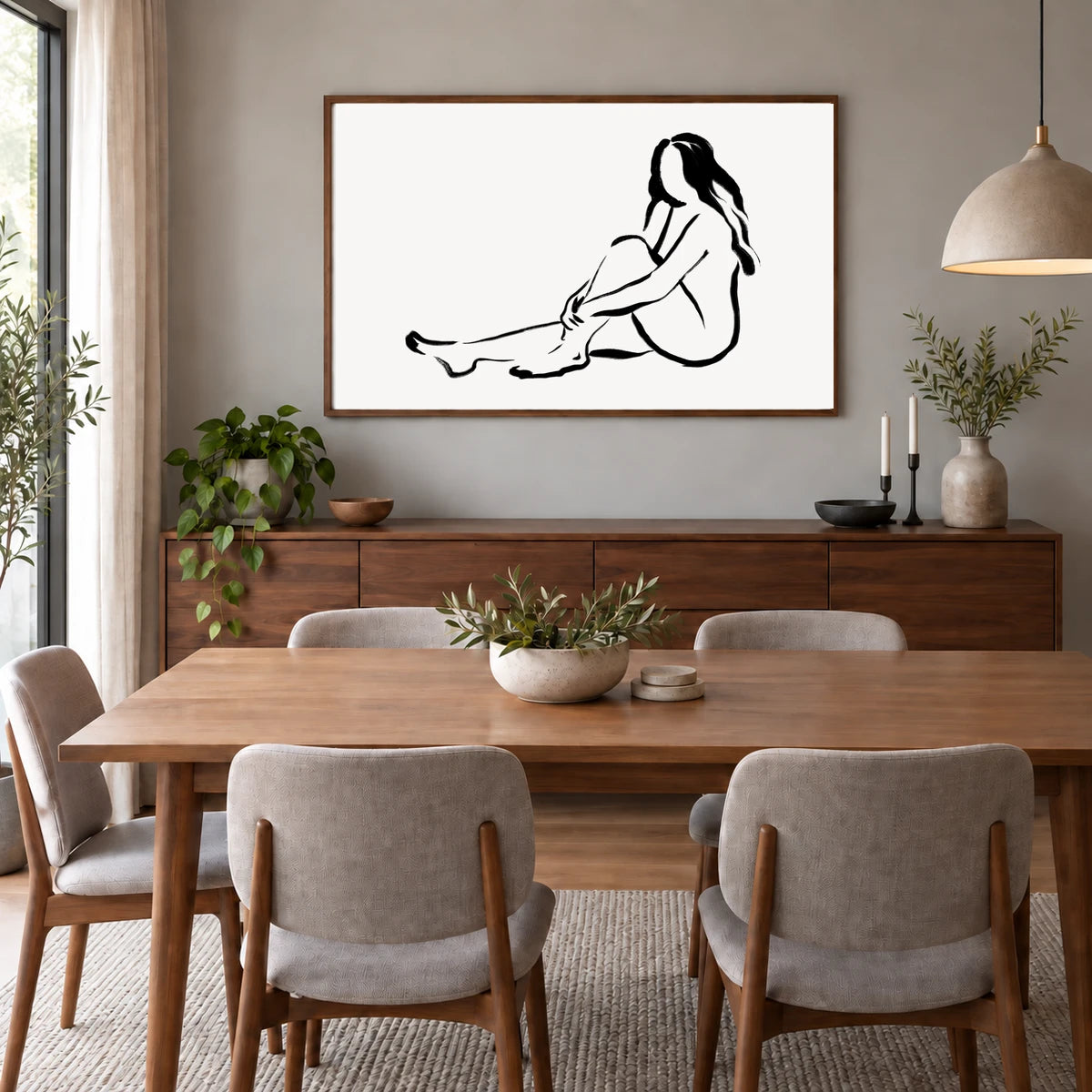 Boho Abstract Print CLXXII — Boho Abstract Prints shown in a styled interior