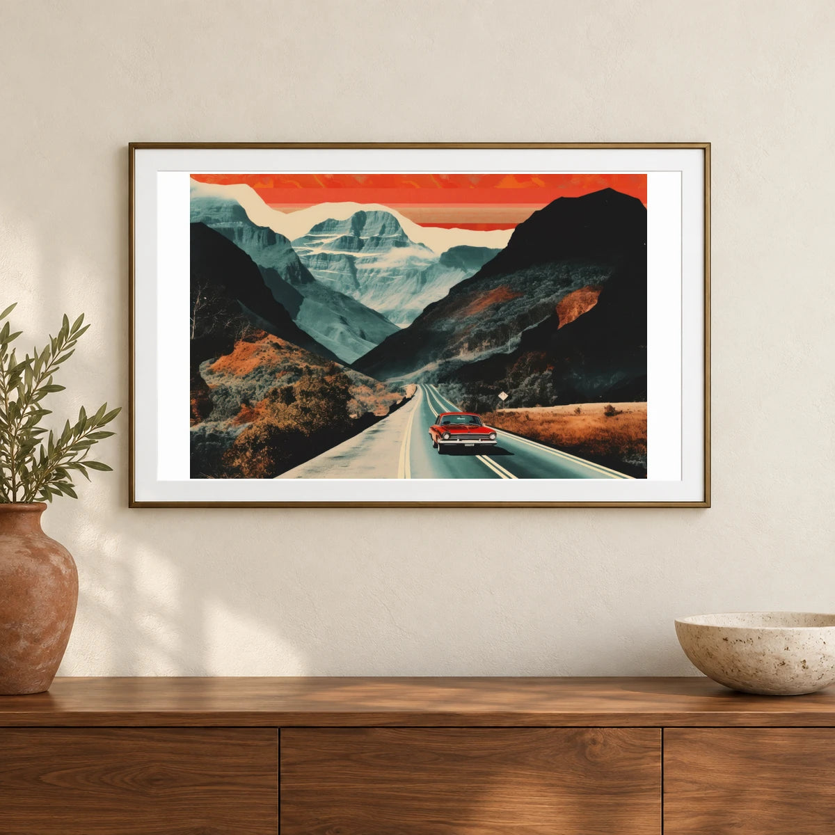 Boho Abstract Print CLXXXI — Boho Abstract Prints shown in a styled interior
