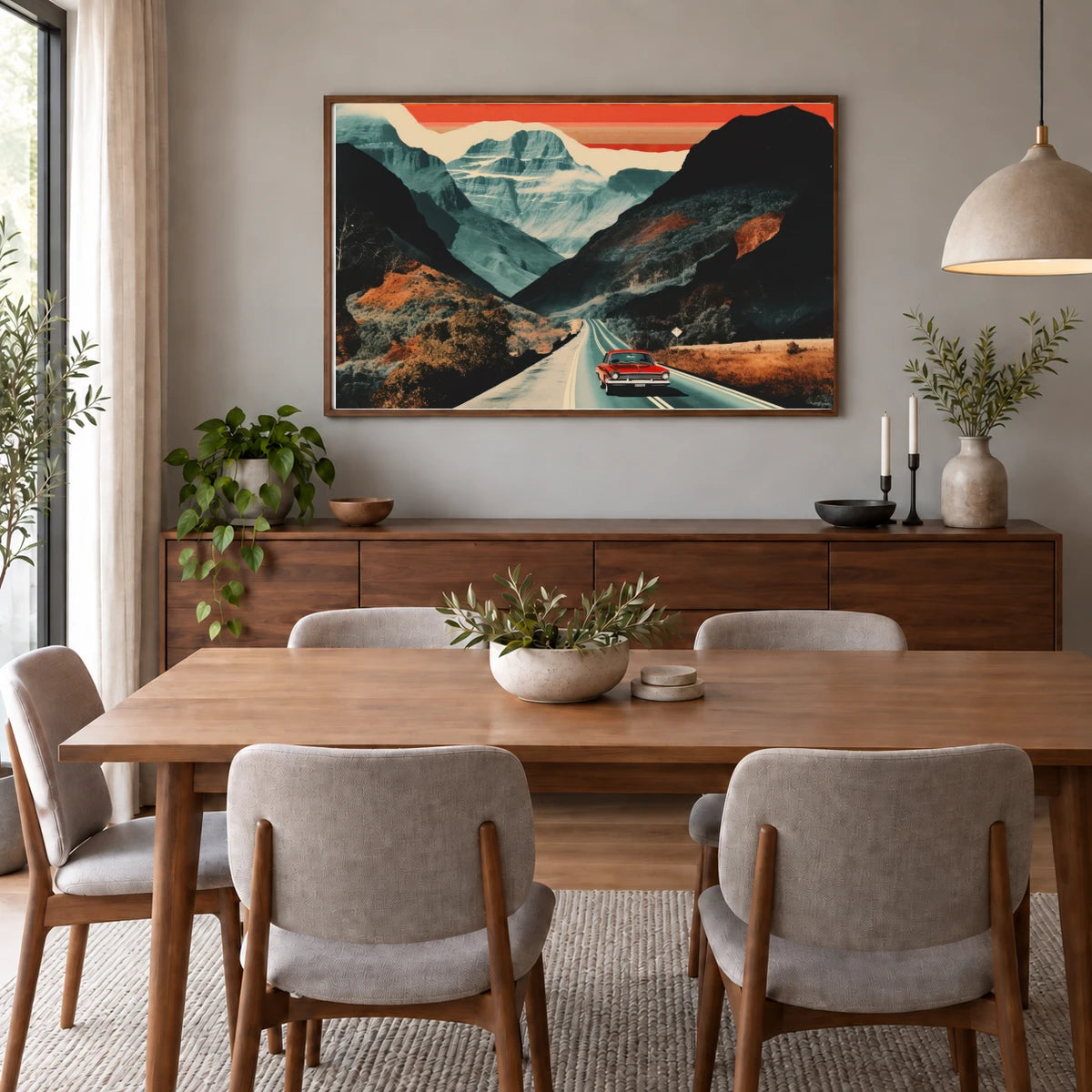 Boho Abstract Print CLXXXI — Boho Abstract Prints shown in a styled interior
