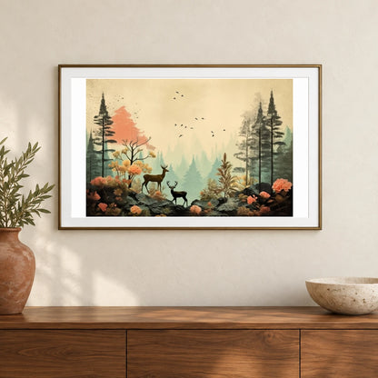 Boho Abstract Print CLXXXV — Boho Abstract Prints shown in a styled interior