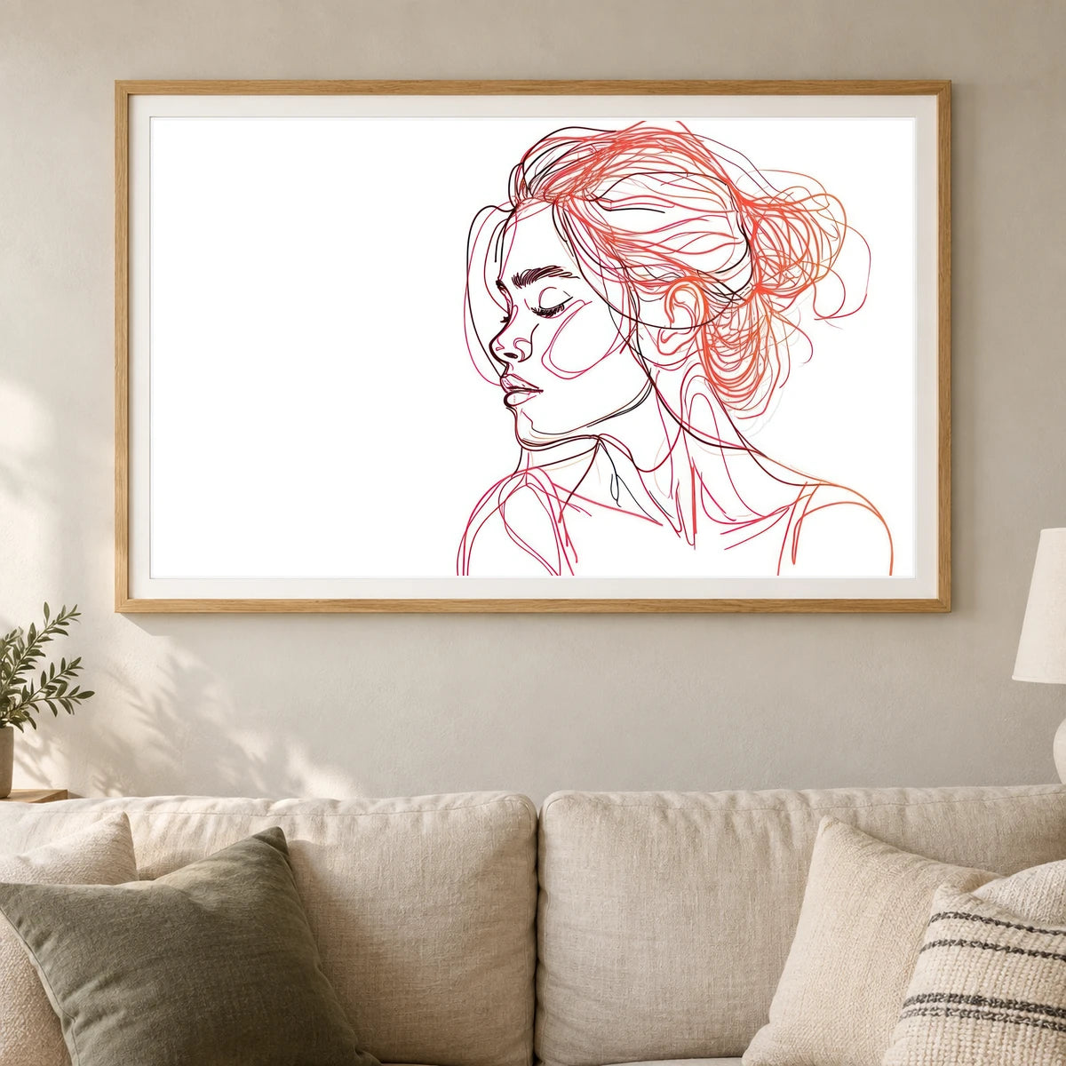 Boho Abstract Print CLXXXVI — Boho Abstract Prints shown in a styled interior