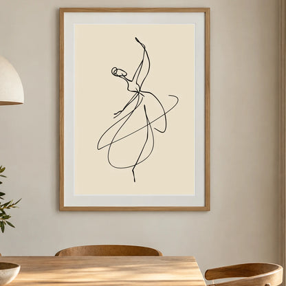Boho Abstract Print CXCI — Boho Abstract Prints shown in a styled interior