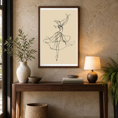 Boho Abstract Print CXCII — Boho Abstract Prints shown in a styled interior