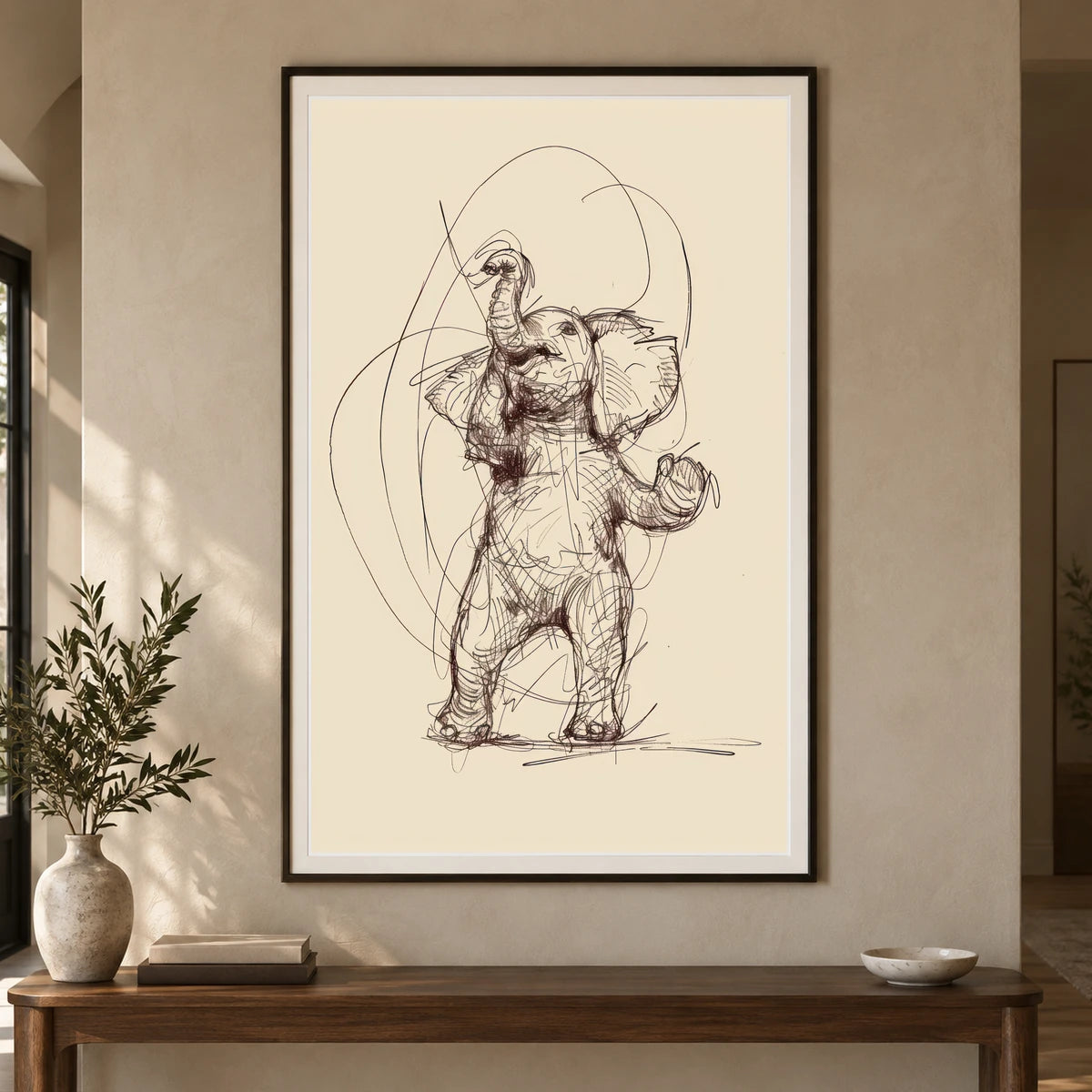 Boho Abstract Print CXCV — Boho Abstract Prints shown in a styled interior