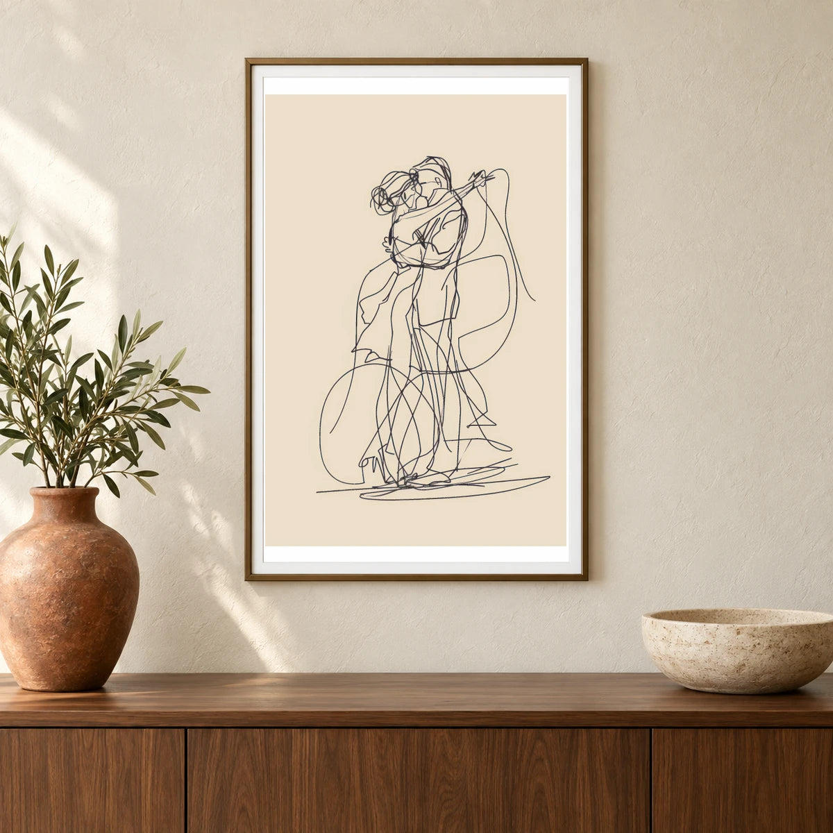 Boho Abstract Print CXCVI — Boho Abstract Prints shown in a styled interior