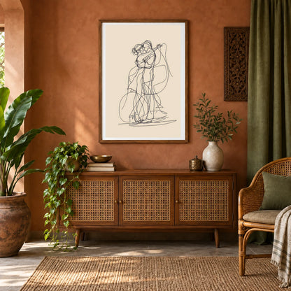 Boho Abstract Print CXCVI — Boho Abstract Prints shown in a styled interior