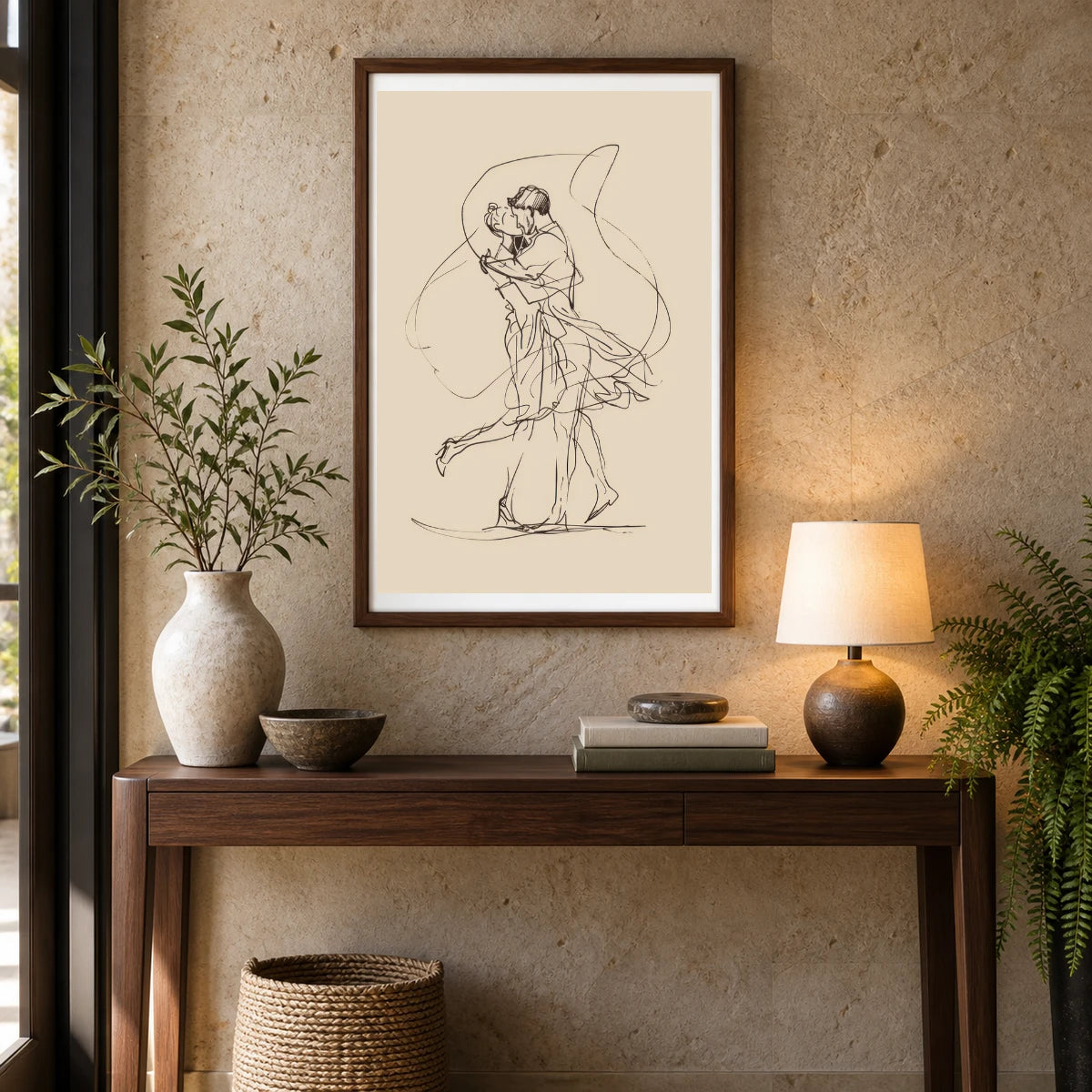 Boho Abstract Print CXCVIII — Boho Abstract Prints shown in a styled interior
