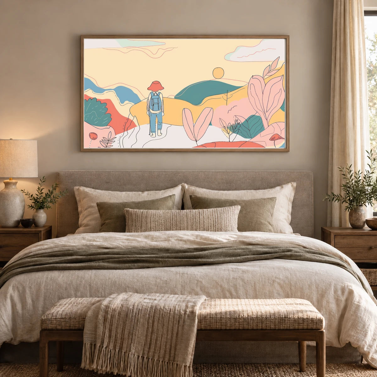Boho Abstract Print CXCIX — Boho Abstract Prints shown in a styled interior