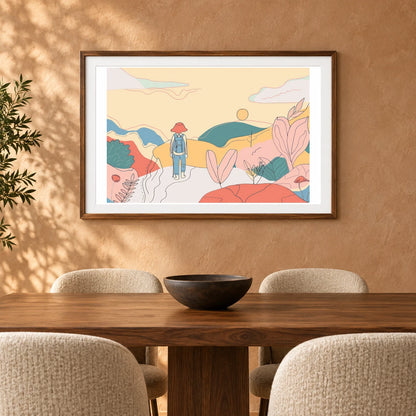 Boho Abstract Print CXCIX — Boho Abstract Prints shown in a styled interior