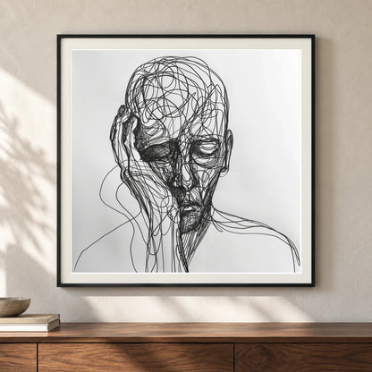 Boho Abstract Print CCI — Boho Abstract Prints shown in a styled interior