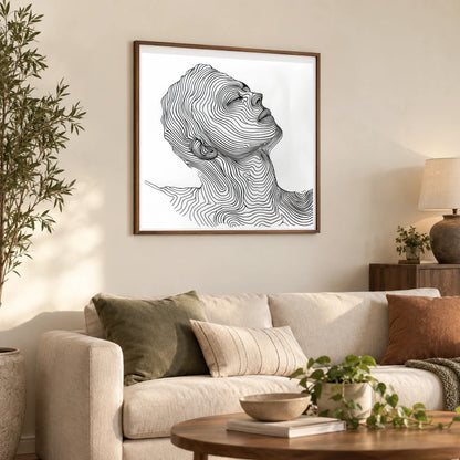 Boho Abstract Print CCII — Boho Abstract Prints shown in a styled interior