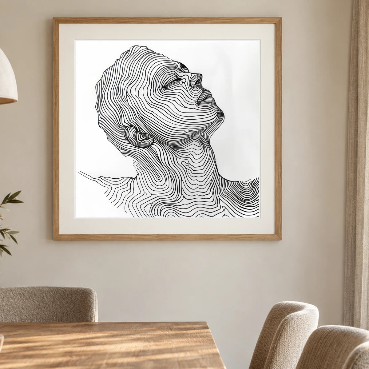 Boho Abstract Print CCII — Boho Abstract Prints shown in a styled interior
