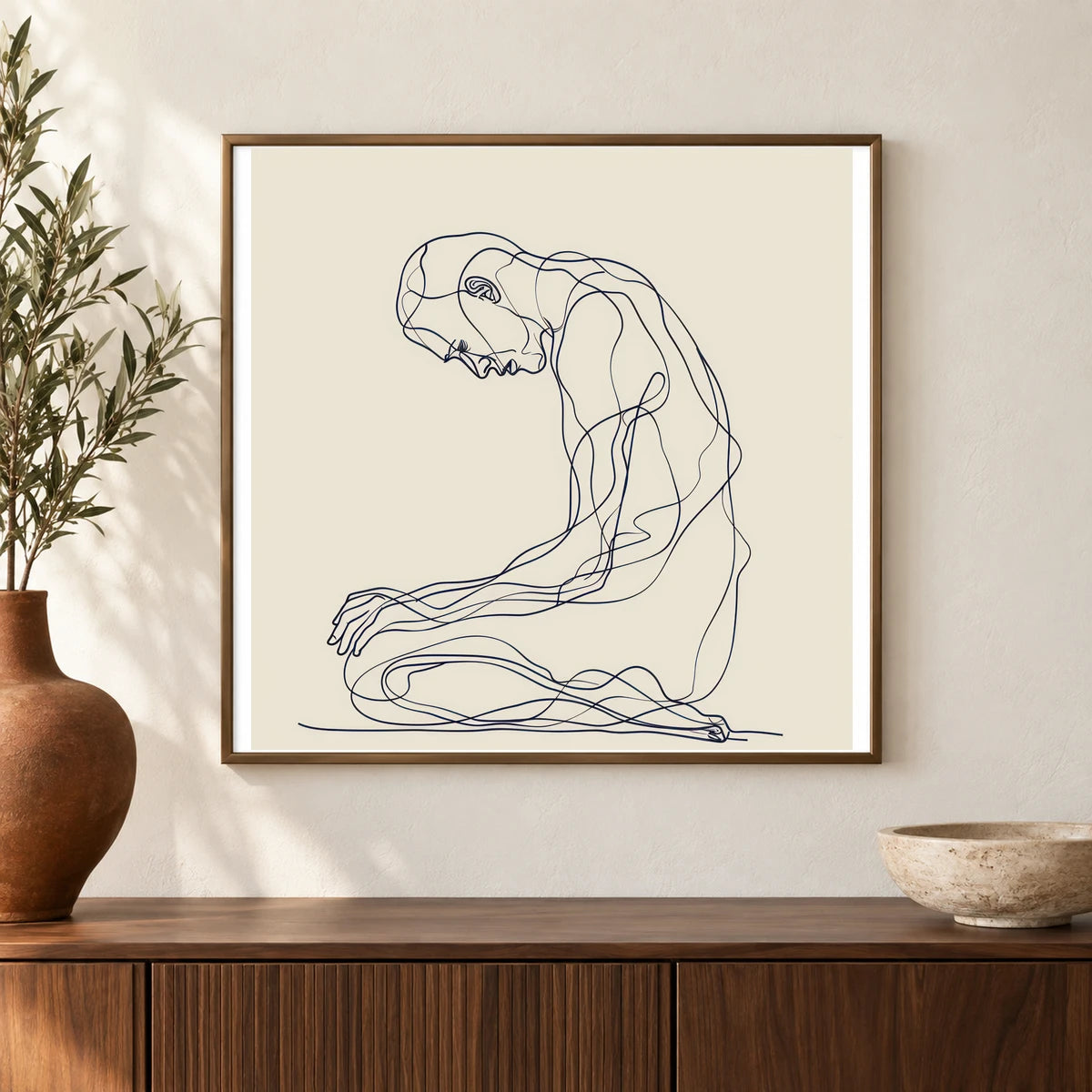 Boho Abstract Print CCIV — Boho Abstract Prints shown in a styled interior