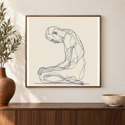 Boho Abstract Print CCIV — Boho Abstract Prints shown in a styled interior