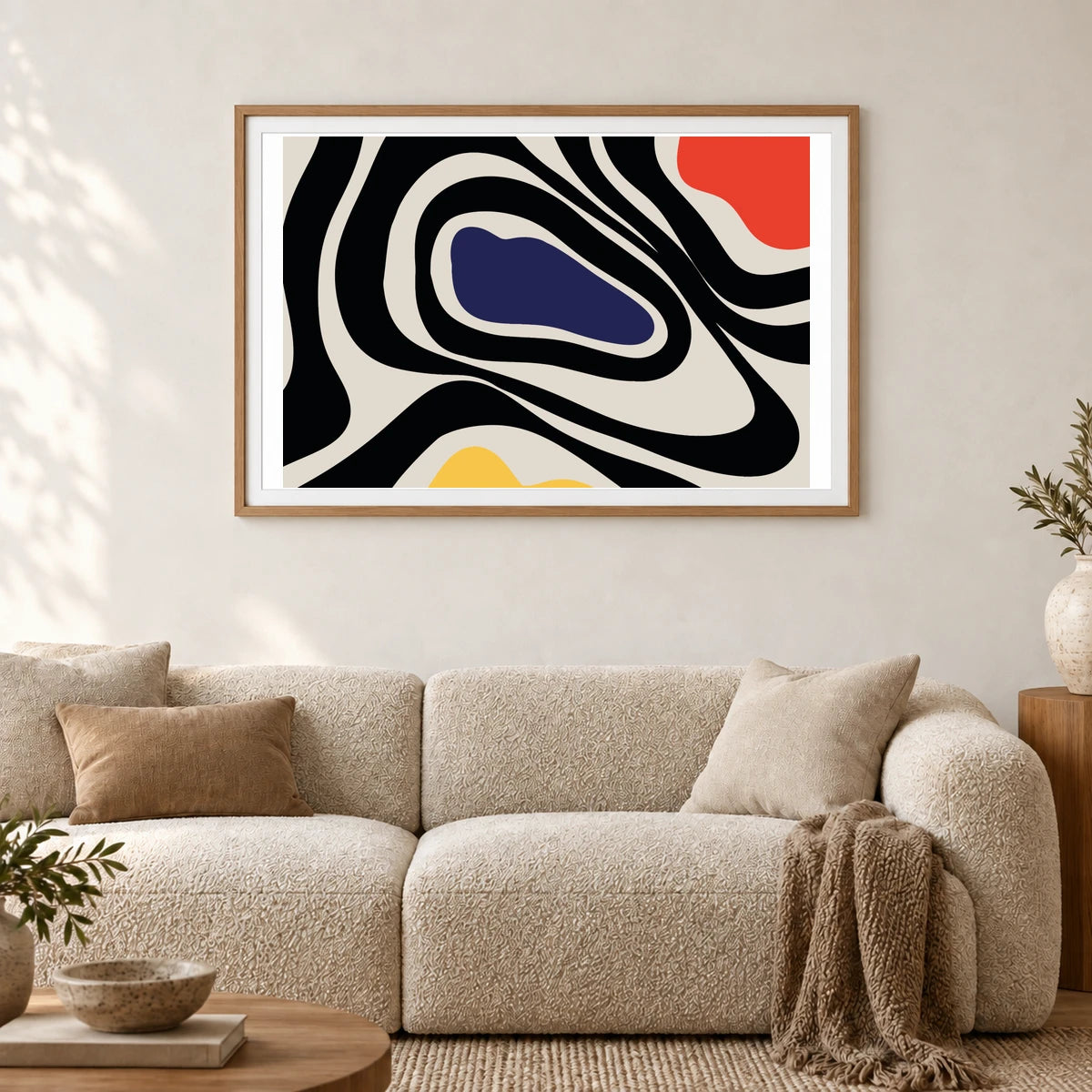 Boho Abstract Print CCVII — Boho Abstract Prints shown in a styled interior