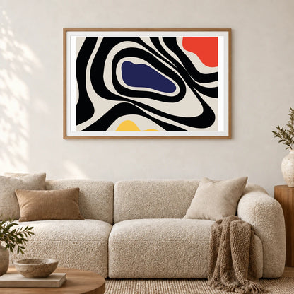 Boho Abstract Print CCVII — Boho Abstract Prints shown in a styled interior