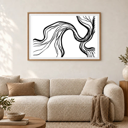 Boho Abstract Print CCIX — Boho Abstract Prints shown in a styled interior