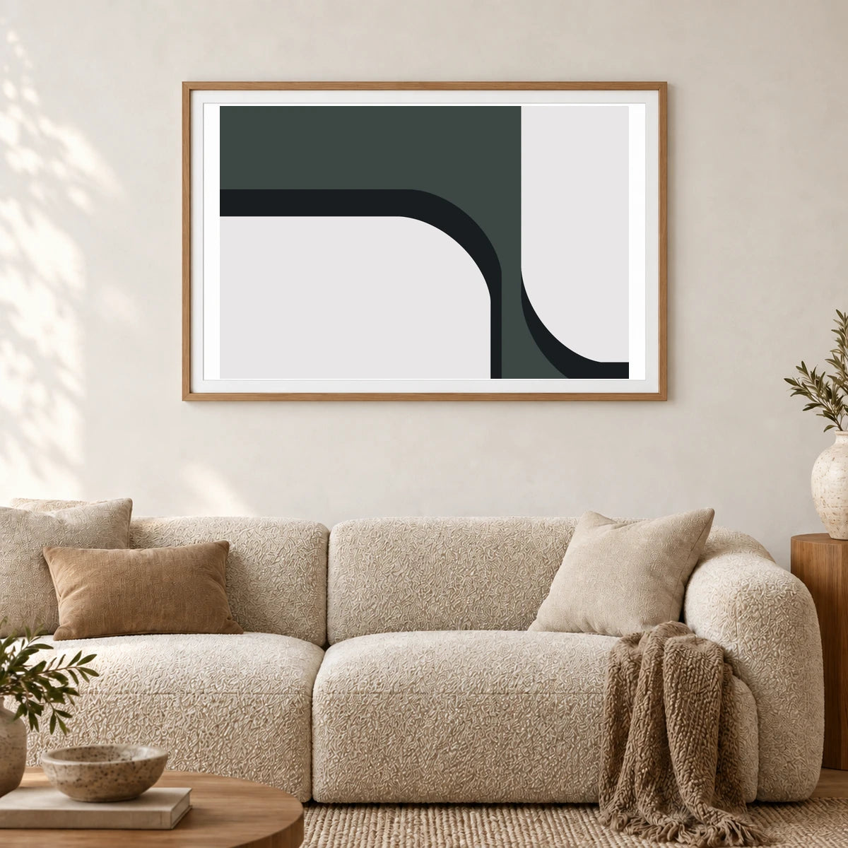 Boho Abstract Print CCX — Boho Abstract Prints shown in a styled interior