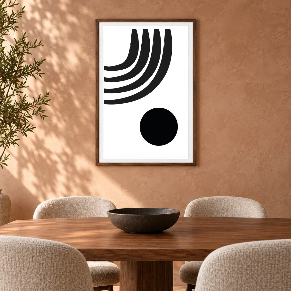Boho Abstract Print CCXI — Boho Abstract Prints shown in a styled interior