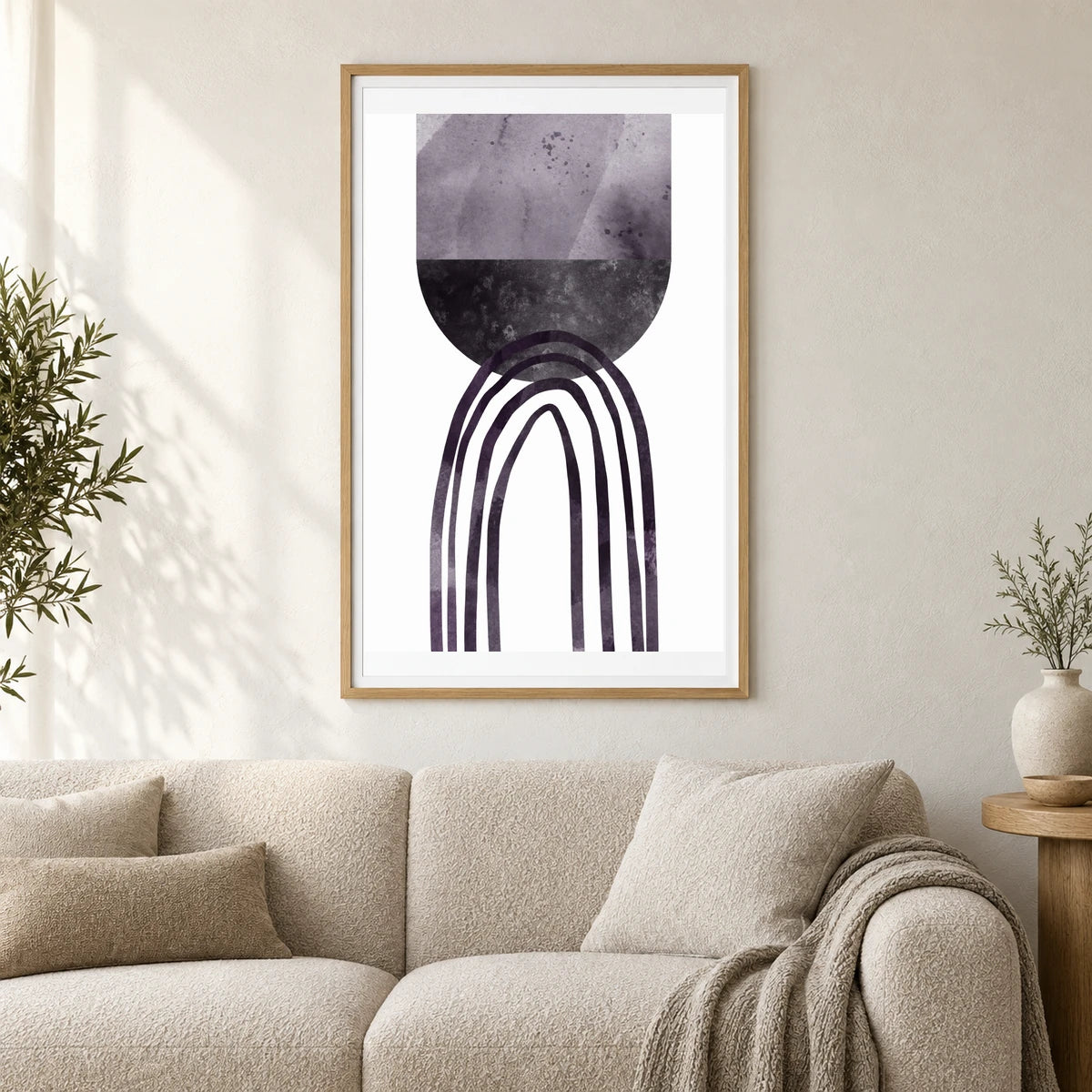 Boho Abstract Print CCXIII — Boho Abstract Prints shown in a styled interior