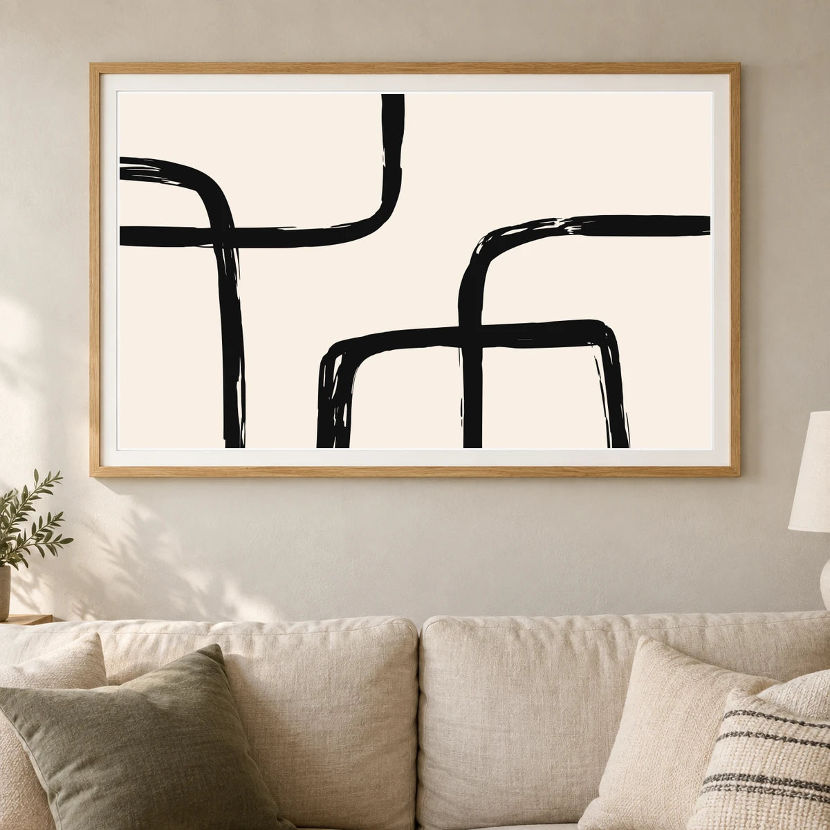 Boho Abstract Print CCXIV — Boho Abstract Prints shown in a styled interior