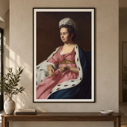 Abigail Smith Babcock (mrs. Adam Babcock) 1985.20.1 — Famous Paintings shown in a styled interior