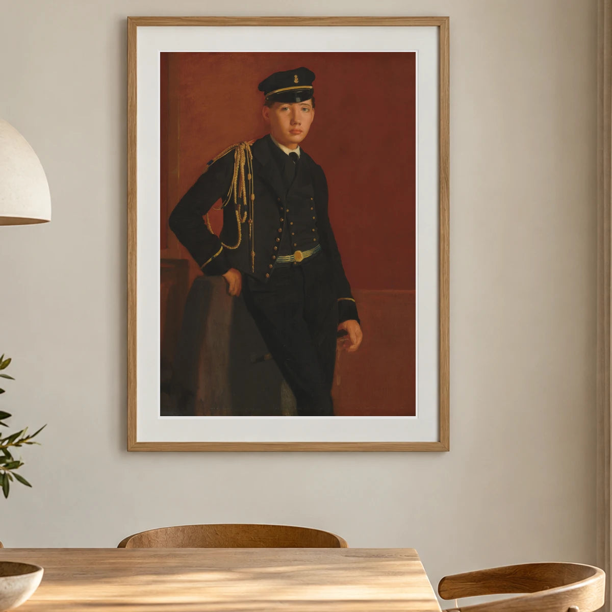 Achille De Gas In The Uniform Of A Cadet 1963.10.123 — Famous Paintings shown in a styled interior
