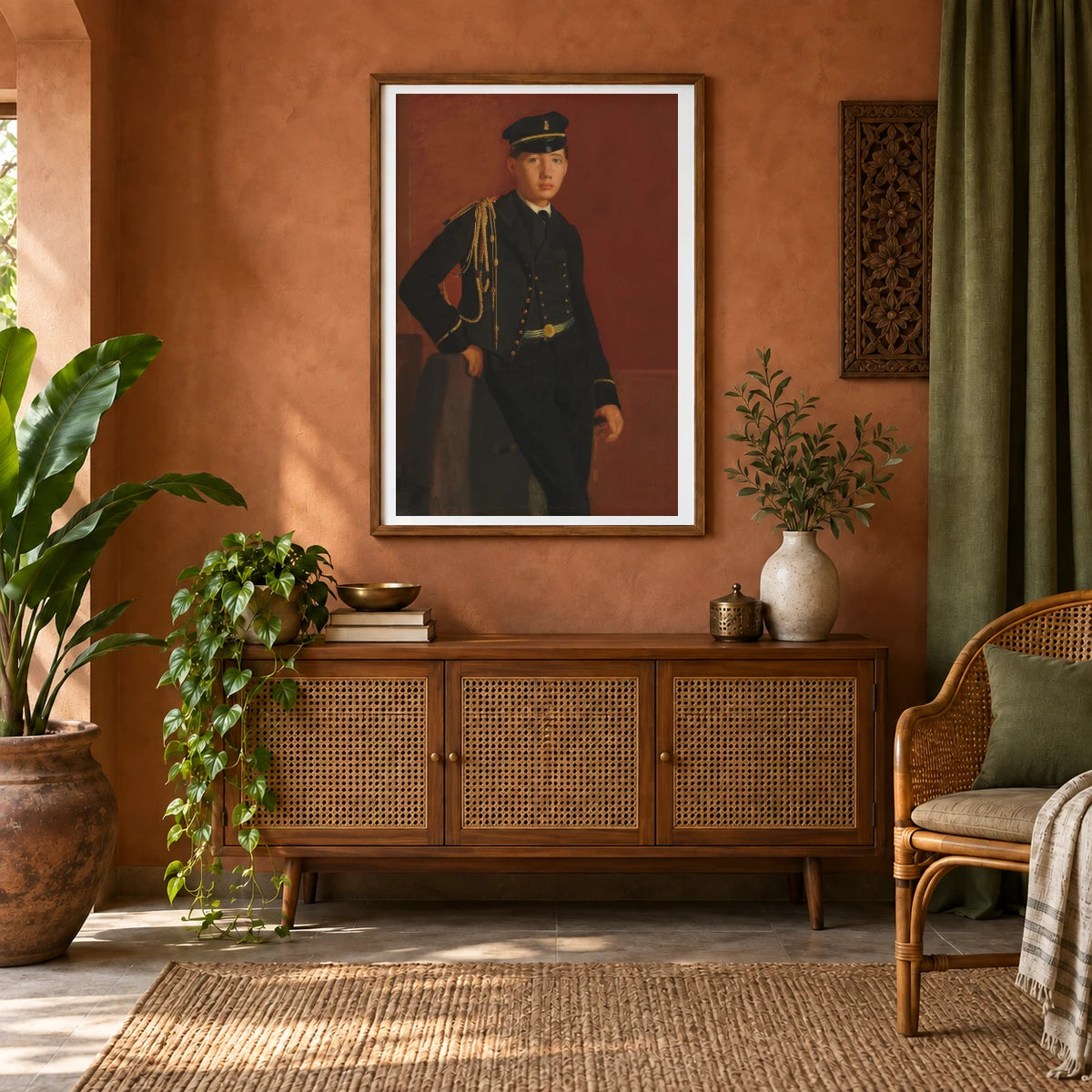 Achille De Gas In The Uniform Of A Cadet 1963.10.123 — Famous Paintings shown in a styled interior