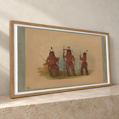 Alaeutian Chief And Two Warriors 1965.16.169 — Famous Paintings famous paintings print by SaamCrafts