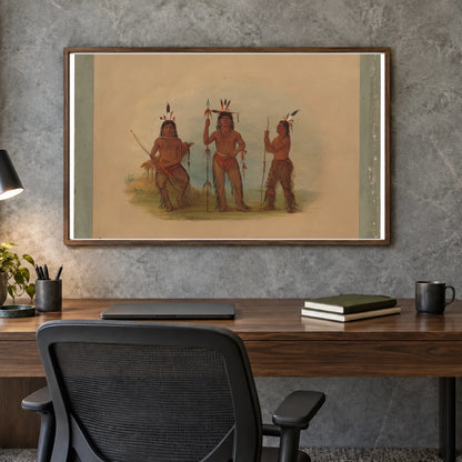 Alaeutian Chief And Two Warriors 1965.16.169 — Famous Paintings shown in a styled interior