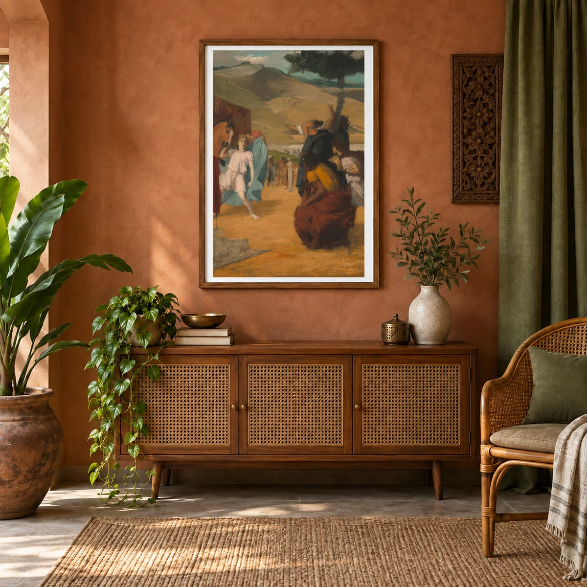Alexander And Bucephalus 1997.57.1 — Famous Paintings shown in a styled interior