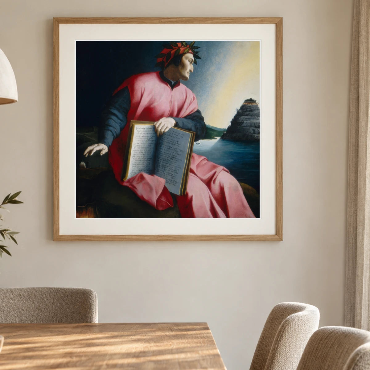 Allegorical Portrait Of Dante 1961.9.57 — Famous Paintings shown in a styled interior