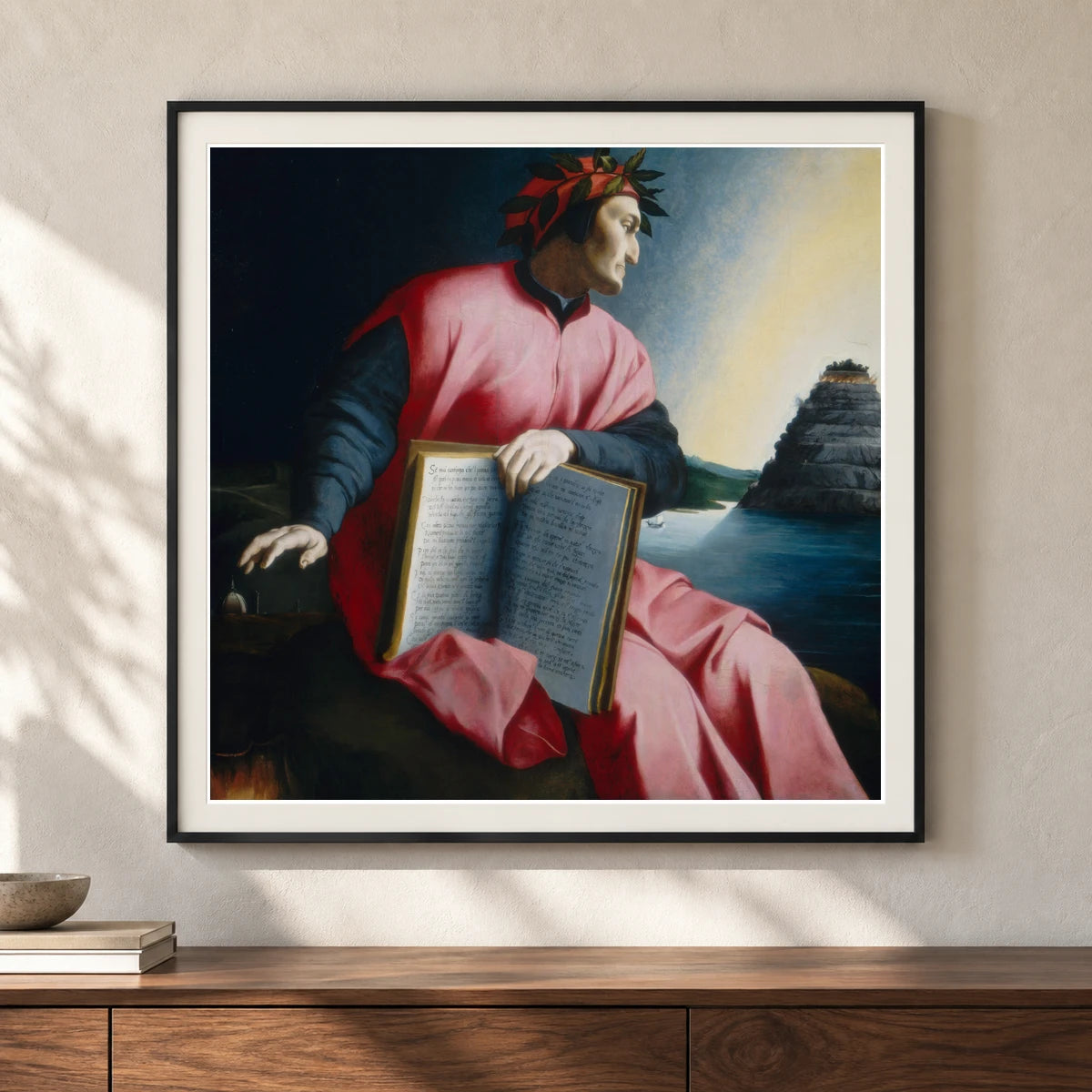 Allegorical Portrait Of Dante 1961.9.57 — Famous Paintings shown in a styled interior