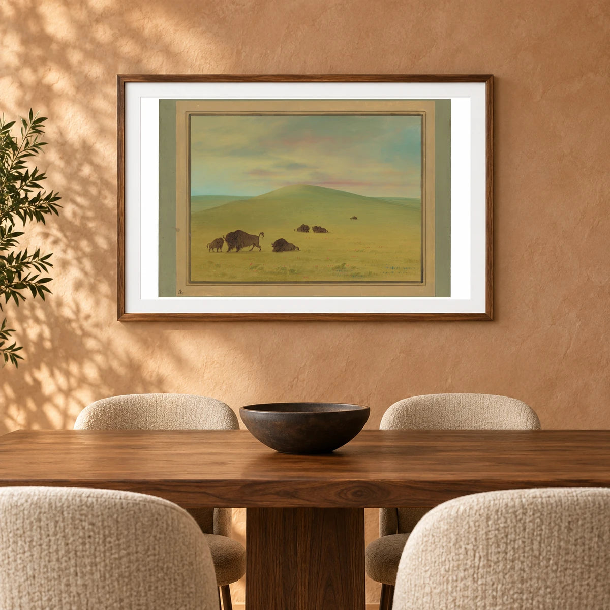 American Pasturage Prairies Of The Platte 1965.16.208 — Famous Paintings shown in a styled interior