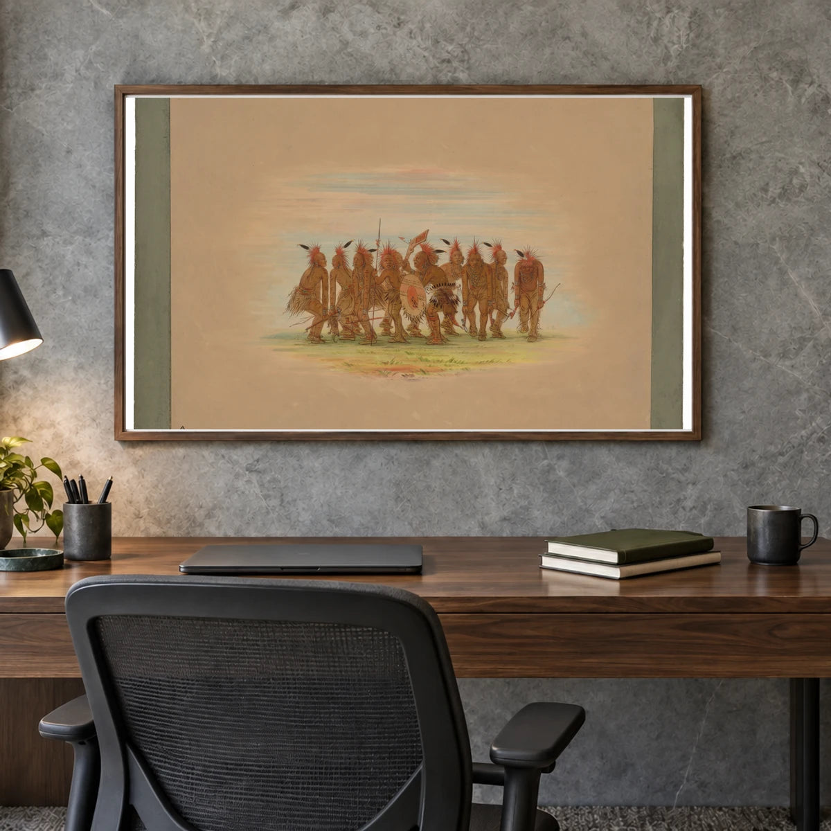 Amusing Dance Saukie 1965.16.130 — Famous Paintings shown in a styled interior