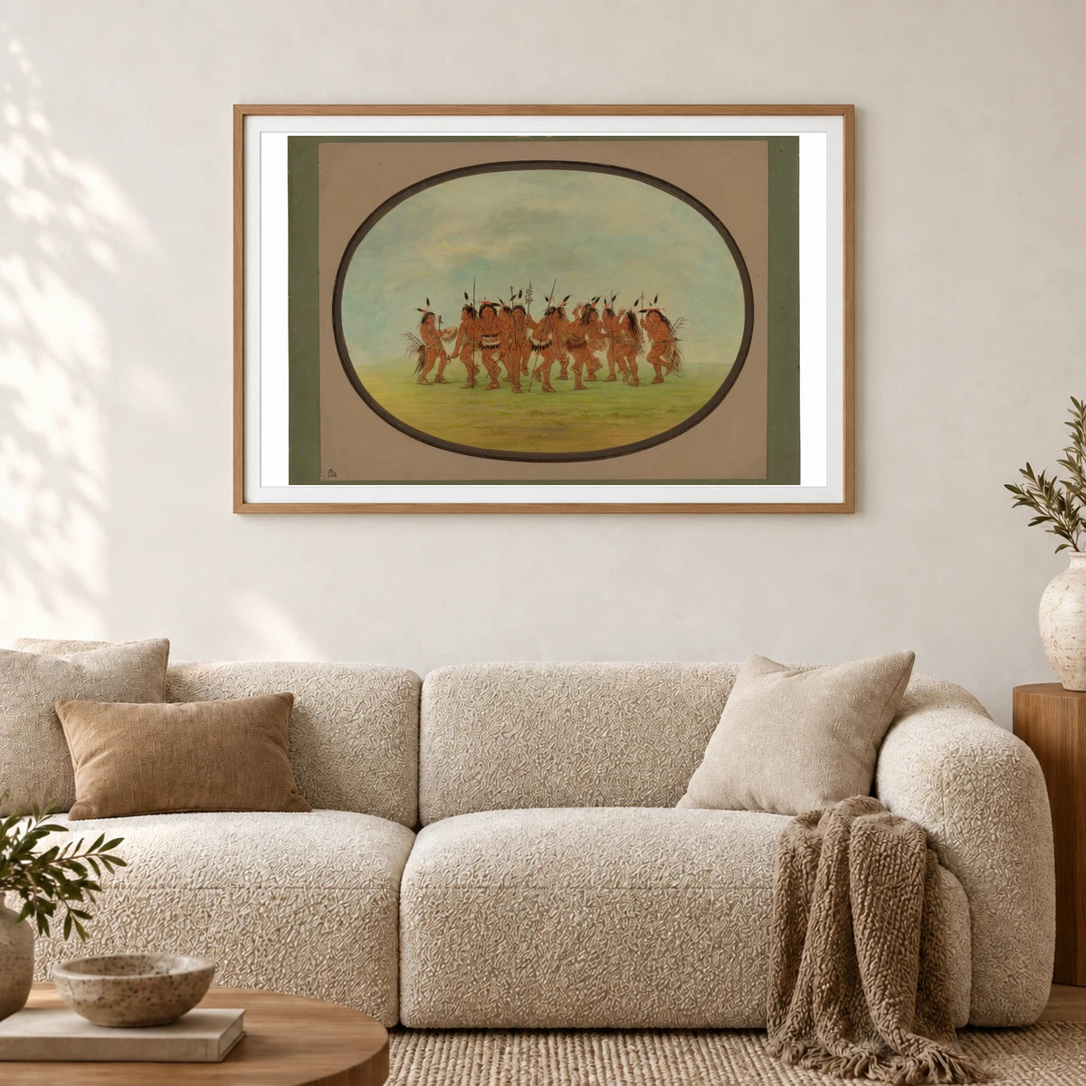 Amusing Dance Sioux 1965.16.17 — Famous Paintings shown in a styled interior