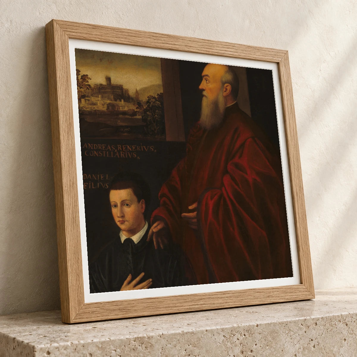 Andrea Renier And His Son Daniele 1951.15.1 — Famous Paintings famous paintings print by SaamCrafts