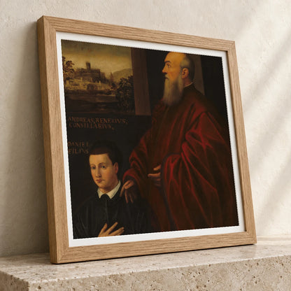Andrea Renier And His Son Daniele 1951.15.1 — Famous Paintings famous paintings print by SaamCrafts